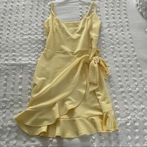 Yellow Wrapped Lucy In the Sky Dress